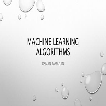 Machine Learning Workshop | PPT