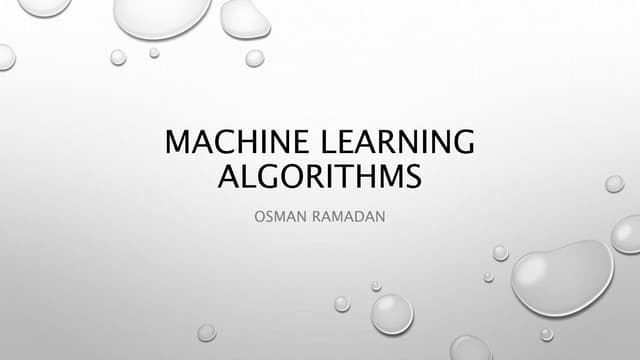 Machine Learning Workshop | PPT