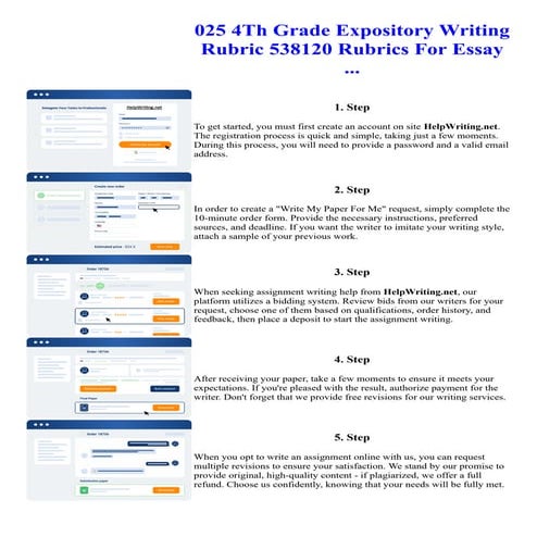 025 4Th Grade Expository Writing Rubric 538120 Rubrics For Essay ...