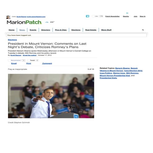 National Political Event Coverage, Scott Raynor 5