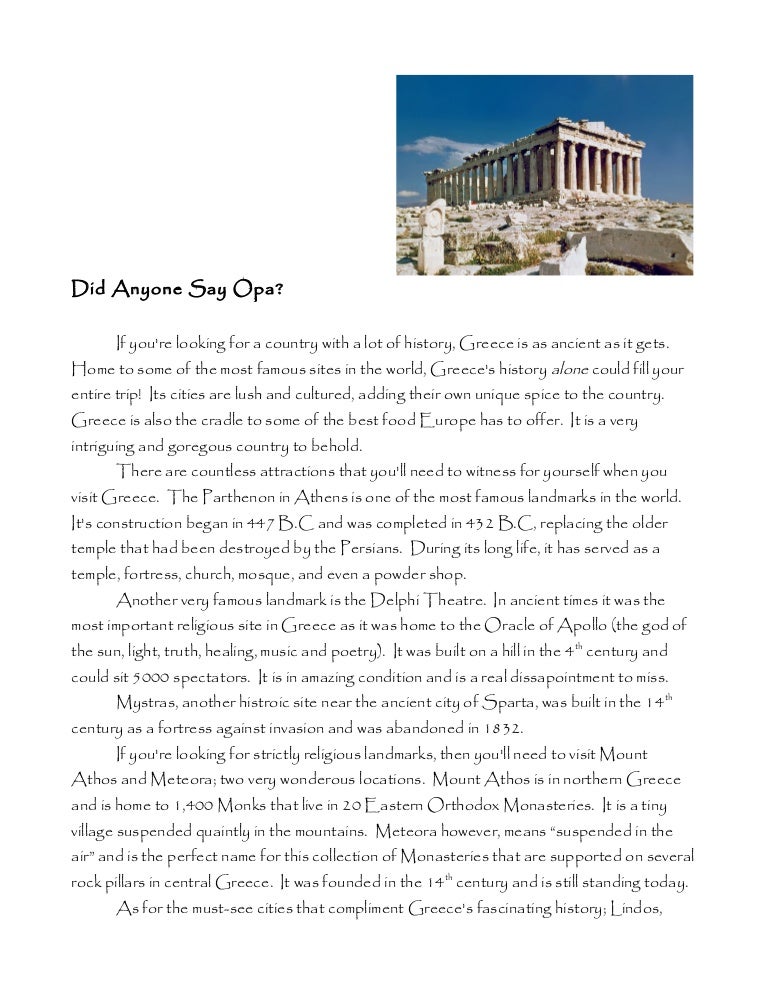 Essay about greece