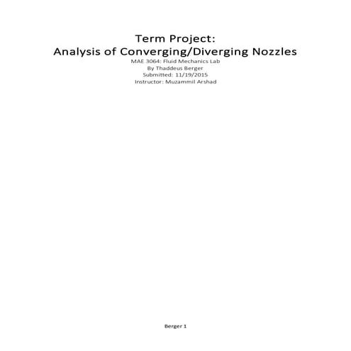 Design and Analysis of a Bell Type Rocket Nozzle | PDF
