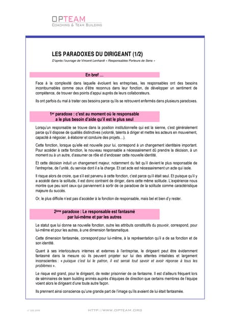 026 paradoxes du dirigeant