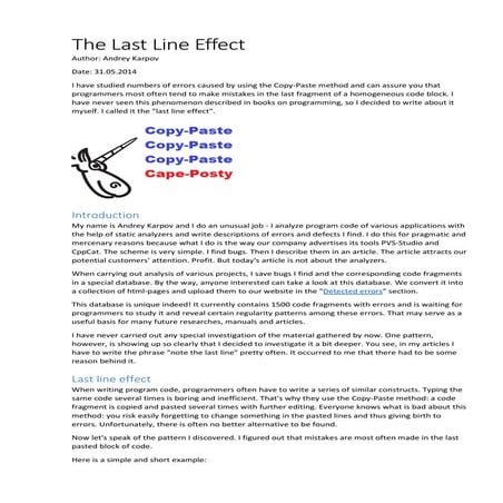 The Last Line Effect