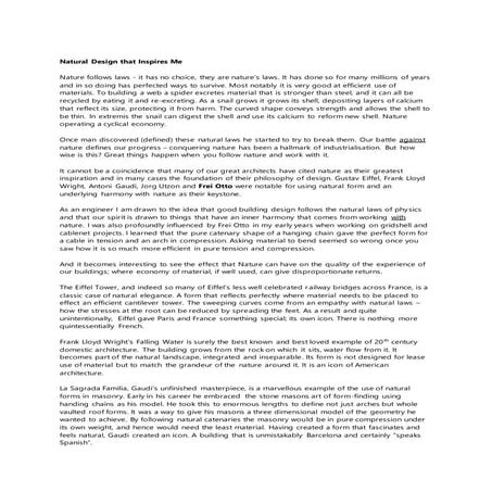 Nature as Inspiration