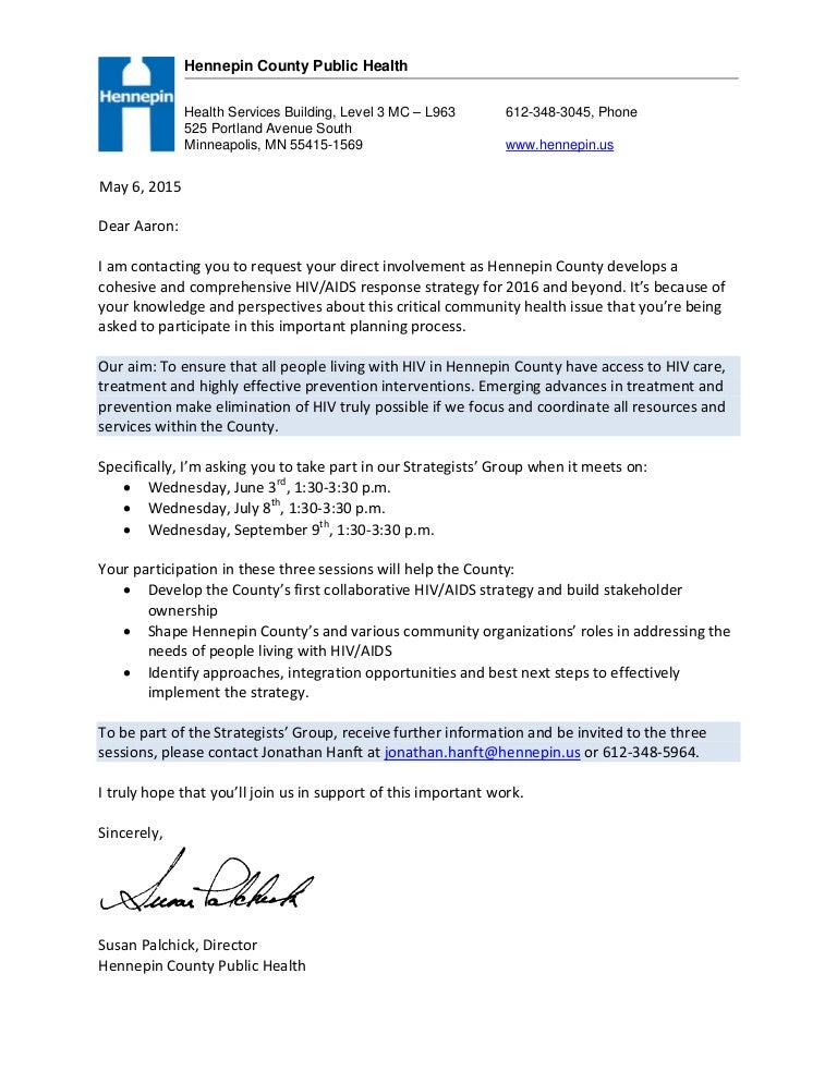 HIV Strategists Invitation Letter