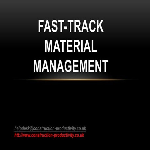 027 fast-tracked projects-materials