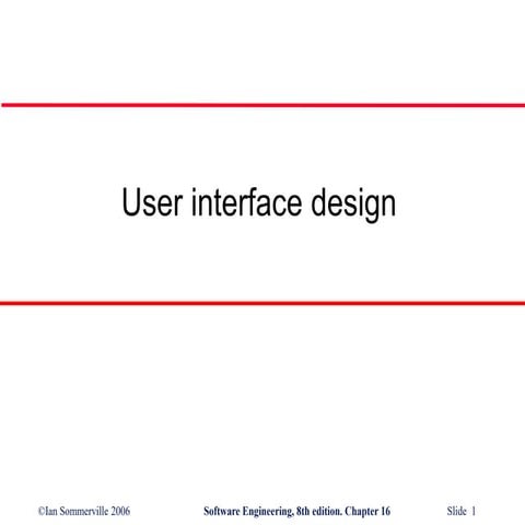 User Interface Design