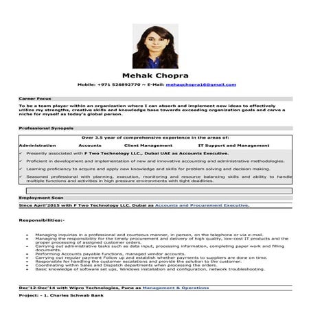Mehak Resume 2016