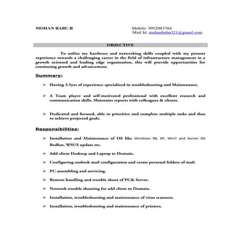 BMS ENGINEER CV | DOCX
