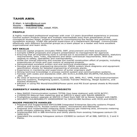Resume +Tahir 2016