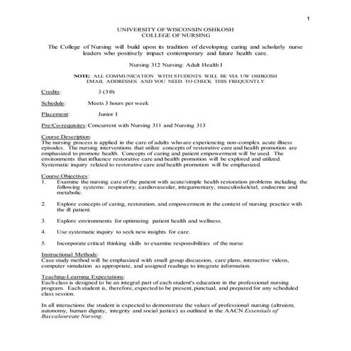 Course Syllabus Course Title Advanced Pathophysiology | DOCX