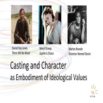 Casting and Character as Embodiment of Ideological Values
