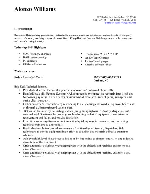 Alonzo Williams Resume.doc 1