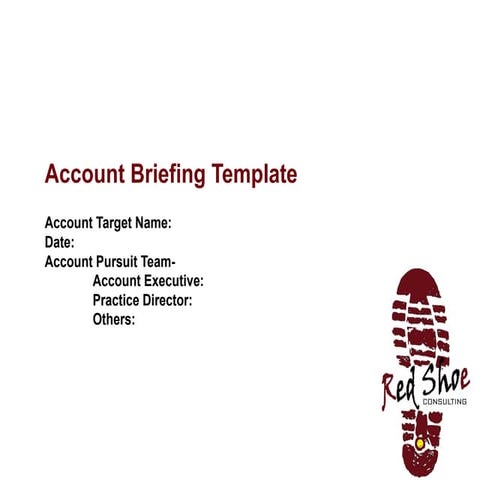 Sales Account Planning & Briefing Template