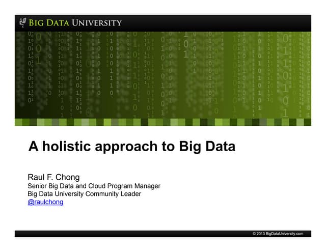 02 a holistic approach to big data