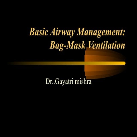 Airway management part I