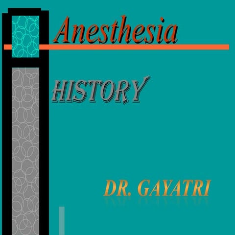 anesthesia history