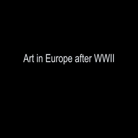 art in europe and japan after wwii