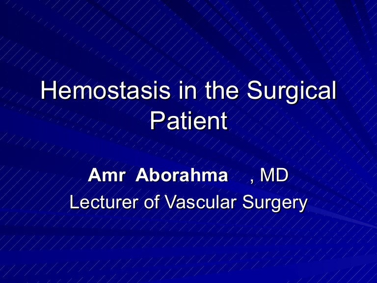 02a Surgical hemostasis