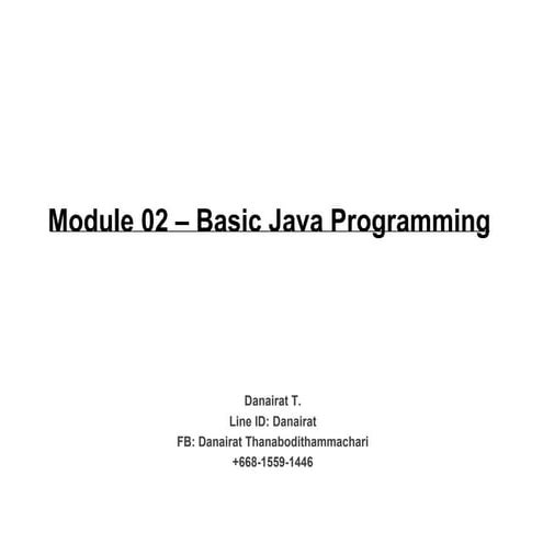 02 basic java programming and operators | PDF