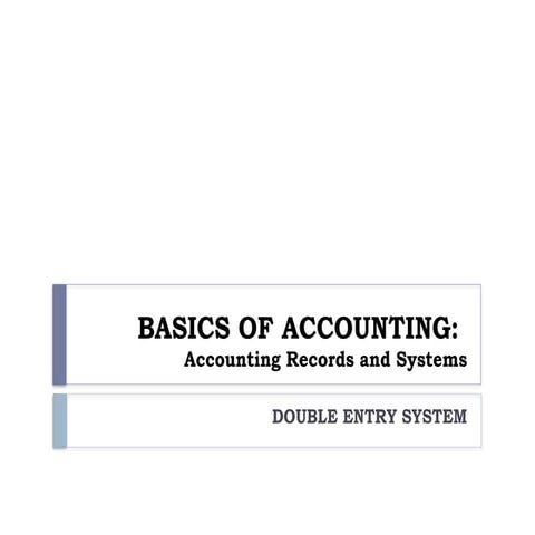 T Accounts Double Entry Rules | PDF