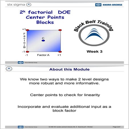  Javier Garcia - Verdugo Sanchez - Six Sigma Training - W32 DOE Center Points...