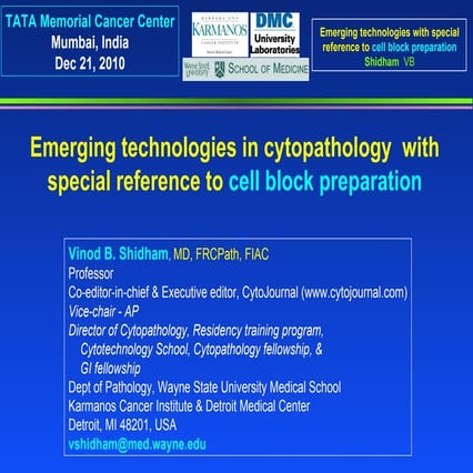 Shidham's protocol for cell block preparation