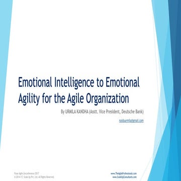 Emotional Agility | Urmila Naidu | Pune Agile Unconference 2017 | Scale Up Co...