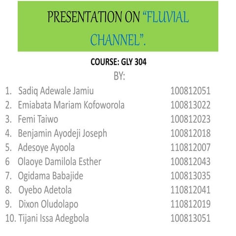 PRESENTATION ON GLY304