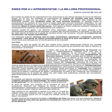 02 Eines per l'aprenentatge i la millora personal