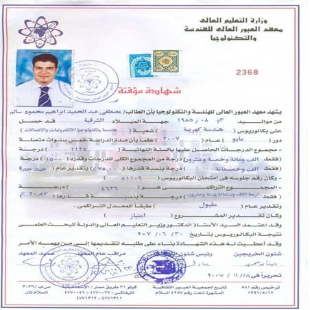 univeristy certificate