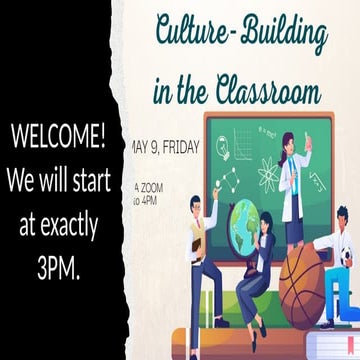 Culture Building in the Classroom: CATALYST Webinar