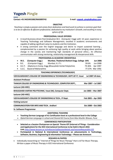 Yogesh_Pingle Resume
