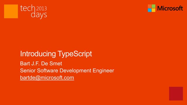 Introducing TypeScript