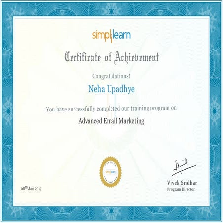 Advanced Email Marketing certification