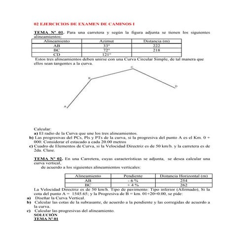 02 ejercicios de examen de caminos i