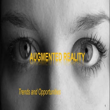 "Embedded Vision in Augmented Reality: Trends and Opportunities," a Presentat...