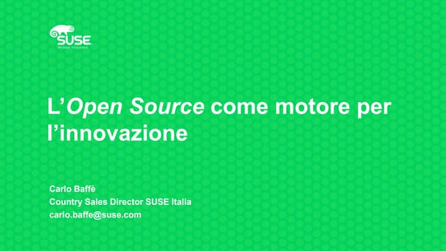 L'Open Source come motore per l'innovazione