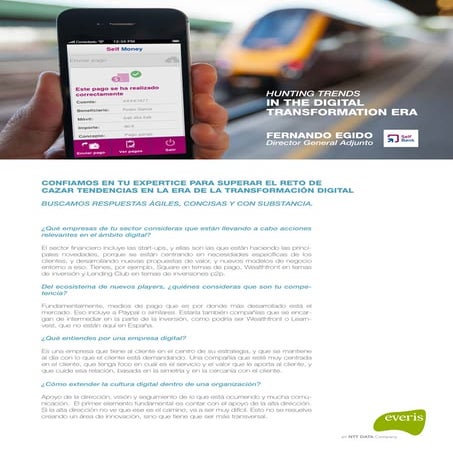 Digital Transformation Survey con Fernando Egido, Deputy CEO de Self Bank