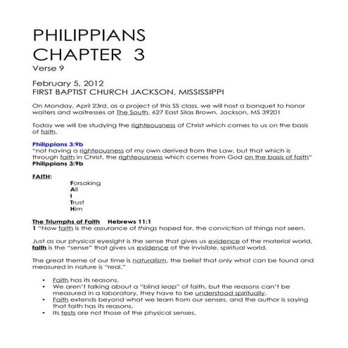 02 February 5, 2012 Philippians, Chapter 3 Verse 9