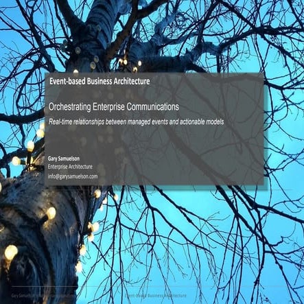 Event-Based Business Architecture: Orchestrating Enterprise Communications 