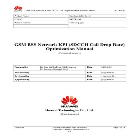 02 gsm bss network kpi (sdcch call drop rate) optimization manual