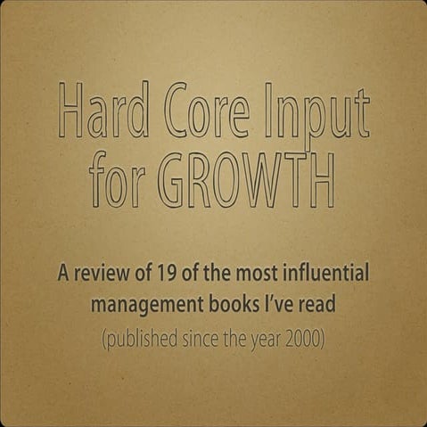 Hard Core Input for Growth (LEAD Clusters 1 & 2)