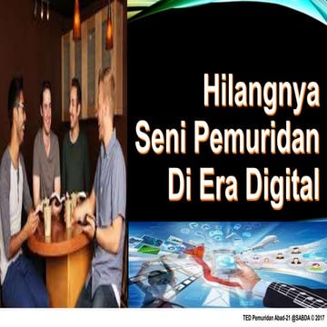 Hilangnya Seni Pemuridan pada Era Digital (Hudiman Waruwu)
