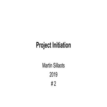 Project Initiation