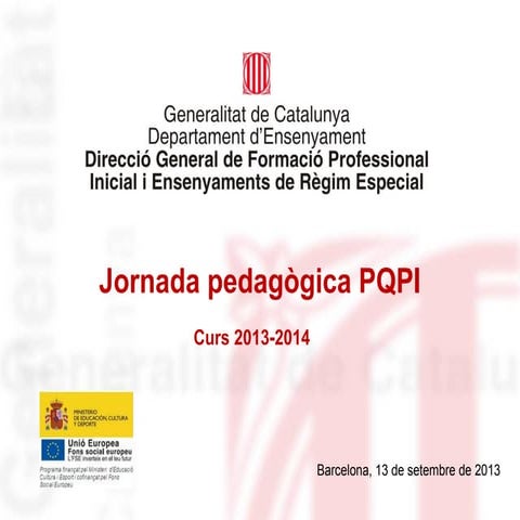 Jornada pedagògica PQPI 2013