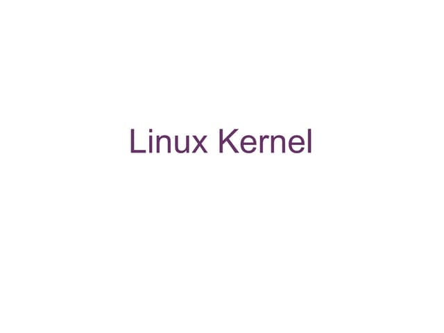 Linux Performance Tunning Kernel