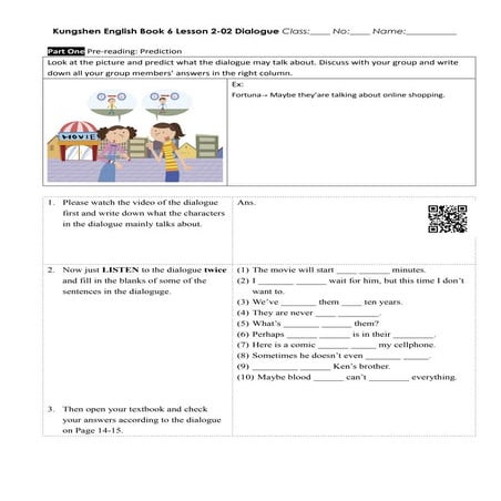 02 kungshen english book 6 lesson 2 02 dialogue