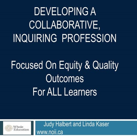 5th Annual Conf. | Keynote - The importance of collaborative enquiry